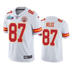 Travis Kelce Kansas City Chiefs White Super Bowl LVII Vapor Limited Jersey