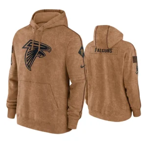 Atlanta Falcons 2023 Salute To Service Brown Club Hoodie