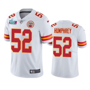 Creed Humphrey Kansas City Chiefs White Super Bowl LVII Vapor Limited Jersey