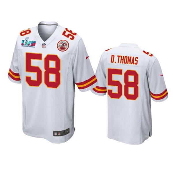 Derrick Thomas Kansas City Chiefs White Super Bowl LVII Game Jersey