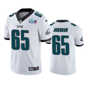 Lane Johnson Philadelphia Eagles White Super Bowl LVII Vapor Limited Jersey