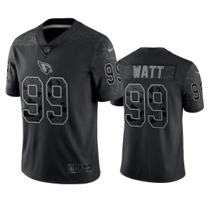 J.J. Watt Arizona Cardinals Black Reflective Limited Jersey