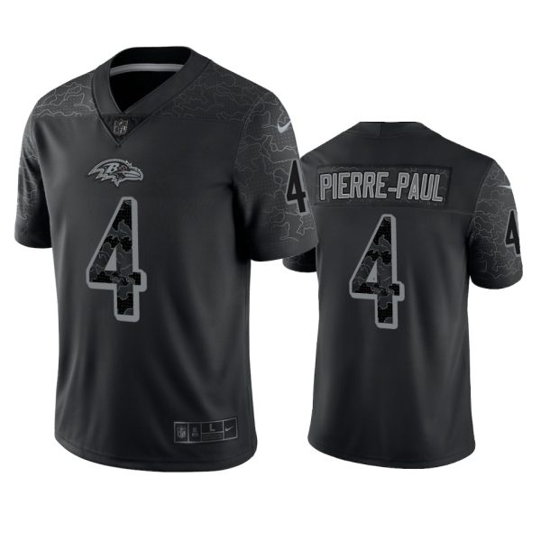 Jason Pierre-Paul Baltimore Ravens Black Reflective Limited Jersey