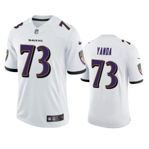 Marshal Yanda Baltimore Ravens White Vapor Limited Jersey