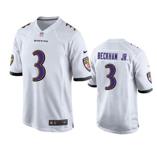 Odell Beckham Jr. Baltimore Ravens White Game Jersey