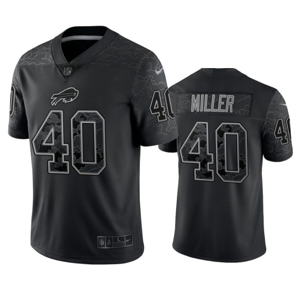Von Miller Buffalo Bills Black Reflective Limited Jersey