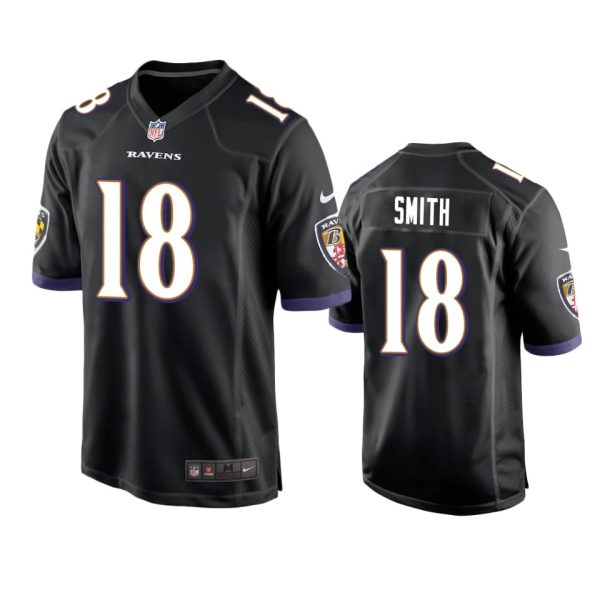 Roquan Smith Baltimore Ravens Black Game Jersey