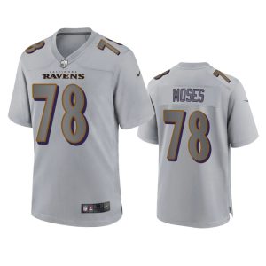 Morgan Moses Baltimore Ravens Gray Atmosphere Fashion Game Jersey