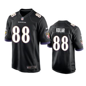 Charlie Kolar Baltimore Ravens Black Game Jersey