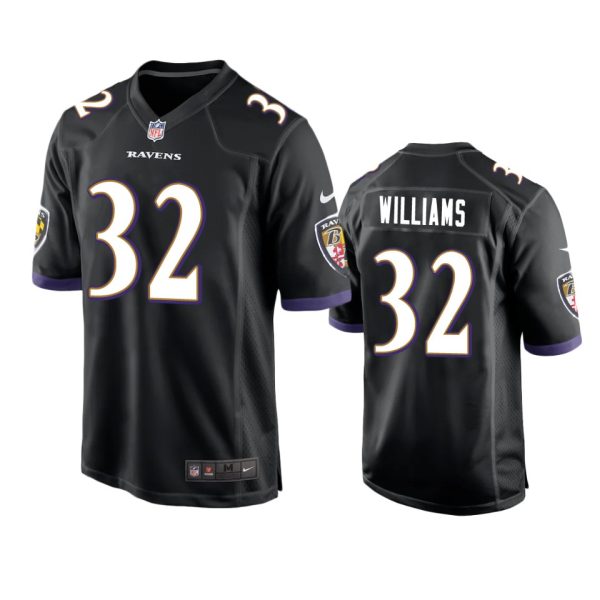 Marcus Williams Baltimore Ravens Black Game Jersey
