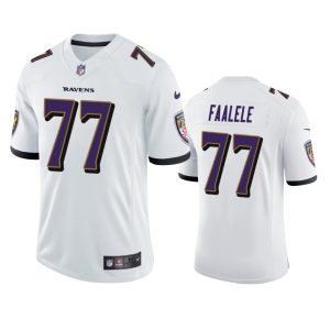 Daniel Faalele Baltimore Ravens White Vapor Limited Jersey