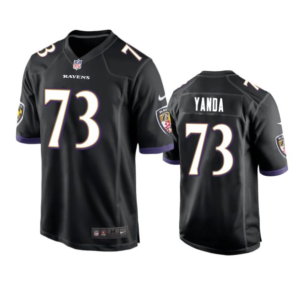 Marshal Yanda Baltimore Ravens Black Game Jersey