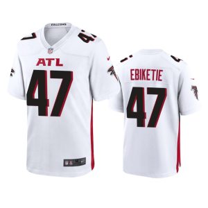 Arnold Ebiketie Atlanta Falcons White Game Jersey