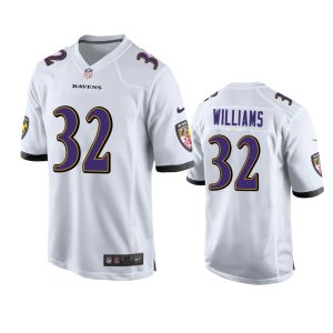 Marcus Williams Baltimore Ravens White Game Jersey