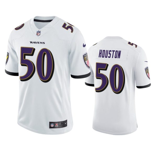 Justin Houston Baltimore Ravens White Vapor Limited Jersey