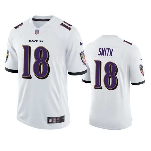 Roquan Smith Baltimore Ravens White Vapor Limited Jersey