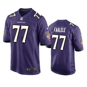 Daniel Faalele Baltimore Ravens Purple Game Jersey