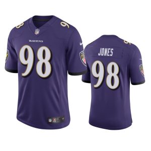 Travis Jones Baltimore Ravens Purple Vapor Limited Jersey