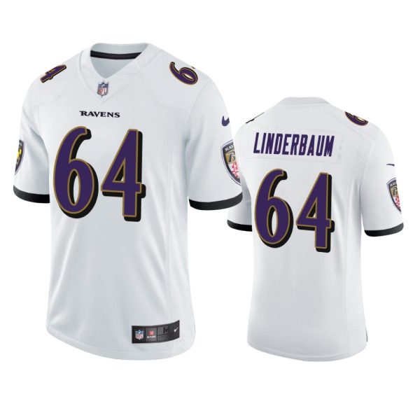 Tyler Linderbaum Baltimore Ravens White Vapor Limited Jersey