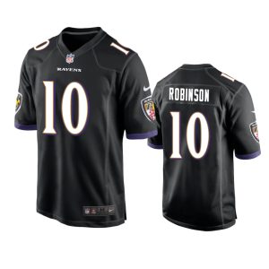 Demarcus Robinson Baltimore Ravens Black Game Jersey