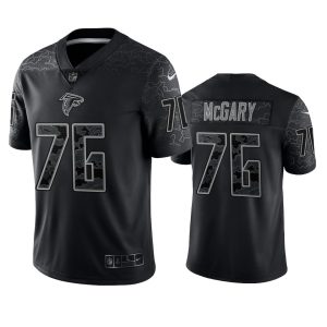 Kaleb McGary Atlanta Falcons Black Reflective Limited Jersey