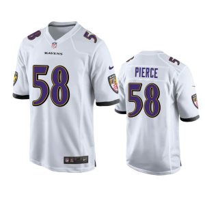 Michael Pierce Baltimore Ravens White Game Jersey