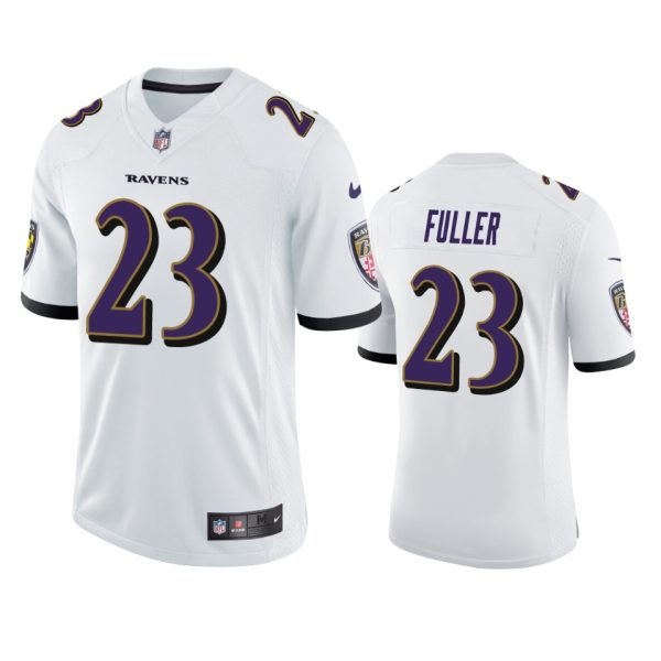 Kyle Fuller Baltimore Ravens White Vapor Limited Jersey - Men's