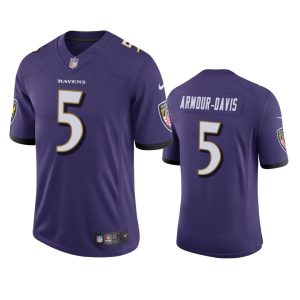 Jalyn Armour-Davis Baltimore Ravens Purple Vapor Limited Jersey