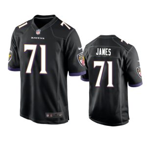Ja'Wuan James Baltimore Ravens Black Game Jersey