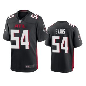 Rashaan Evans Atlanta Falcons Black Game Jersey