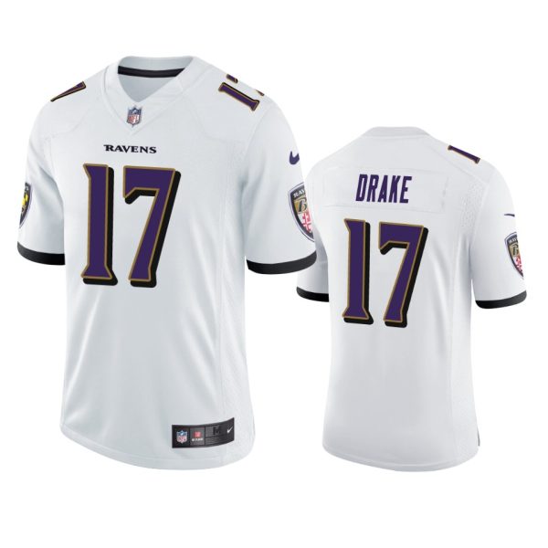 Kenyan Drake Baltimore Ravens White Vapor Limited Jersey
