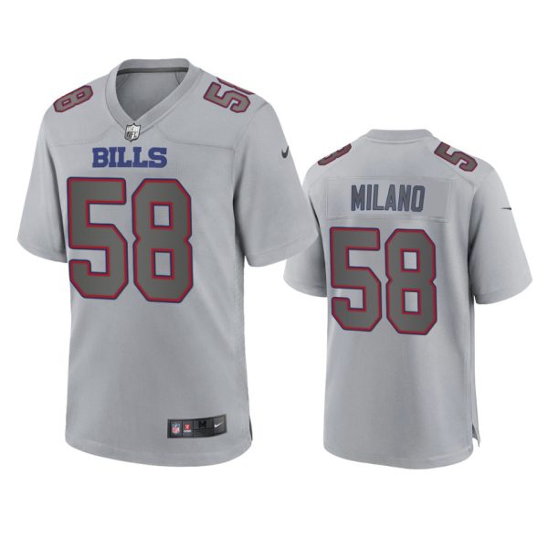 Matt Milano Buffalo Bills Gray Atmosphere Fashion Game Jersey