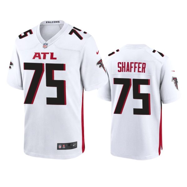 Justin Shaffer Atlanta Falcons White Game Jersey