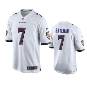 Rashod Bateman Baltimore Ravens White Game Jersey