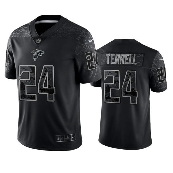 A.J. Terrell Atlanta Falcons Black Reflective Limited Jersey