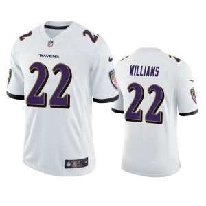 Damarion Williams Baltimore Ravens White Vapor Limited Jersey