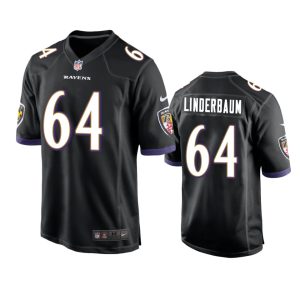 Tyler Linderbaum Baltimore Ravens Black Game Jersey