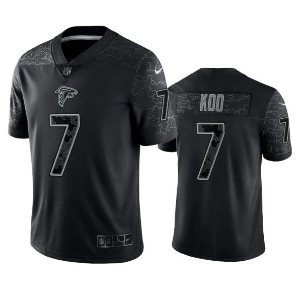 Younghoe Koo Atlanta Falcons Black Reflective Limited Jersey