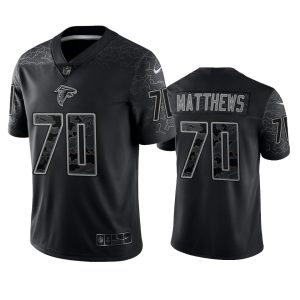 Jake Matthews Atlanta Falcons Black Reflective Limited Jersey