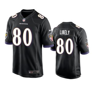 Isaiah Likely Baltimore Ravens Black Game Jersey