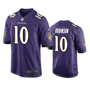 Demarcus Robinson Baltimore Ravens Purple Game Jersey