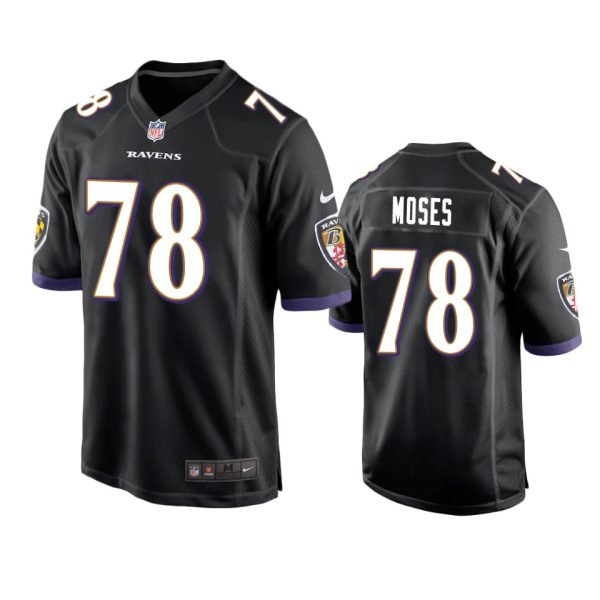 Morgan Moses Baltimore Ravens Black Game Jersey