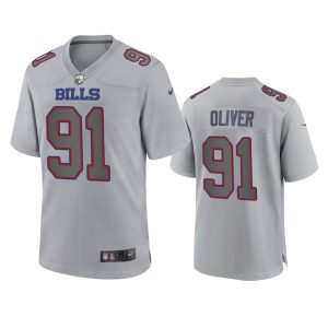 Ed Oliver Buffalo Bills Gray Atmosphere Fashion Game Jersey