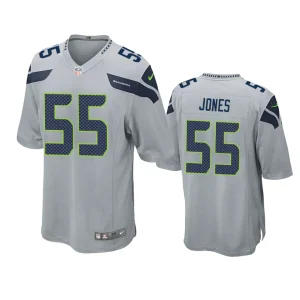 Dre'mont Jones Seattle Seahawks Gray Game Jersey