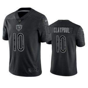Chase Claypool Chicago Bears Black Reflective Limited Jersey