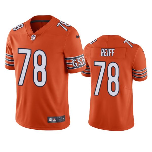 Riley Reiff Chicago Bears Orange Vapor Limited Jersey