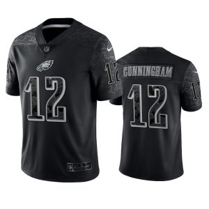 Randall Cunningham Philadelphia Eagles Black Reflective Limited Jersey