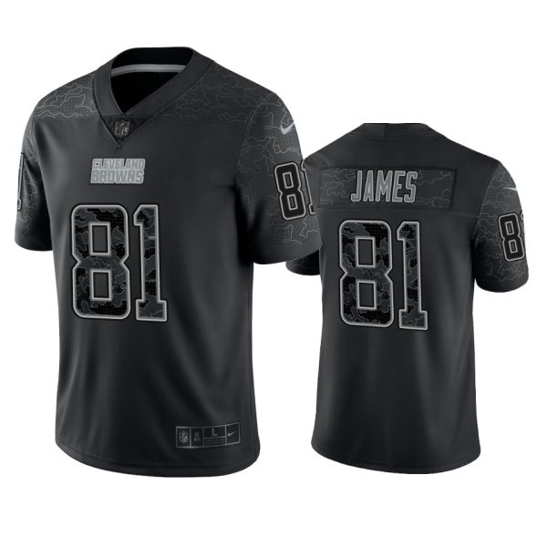 Jesse James Cleveland Browns Black Reflective Limited Jersey