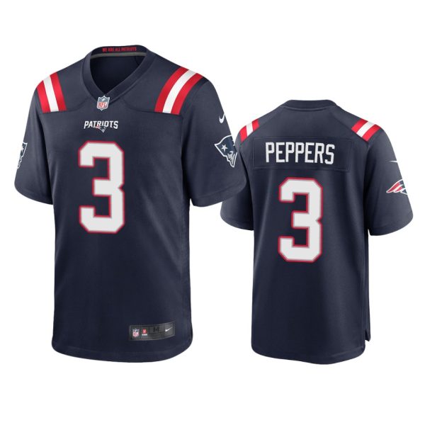 Jabrill Peppers New England Patriots Navy Game Jersey