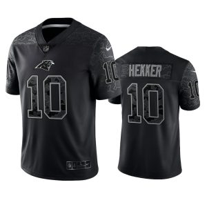 Johnny Hekker Carolina Panthers Black Reflective Limited Jersey